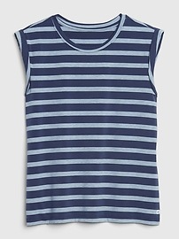 View large product image 6 of 6. GapFit Breathe Rolled-Sleeve Tank