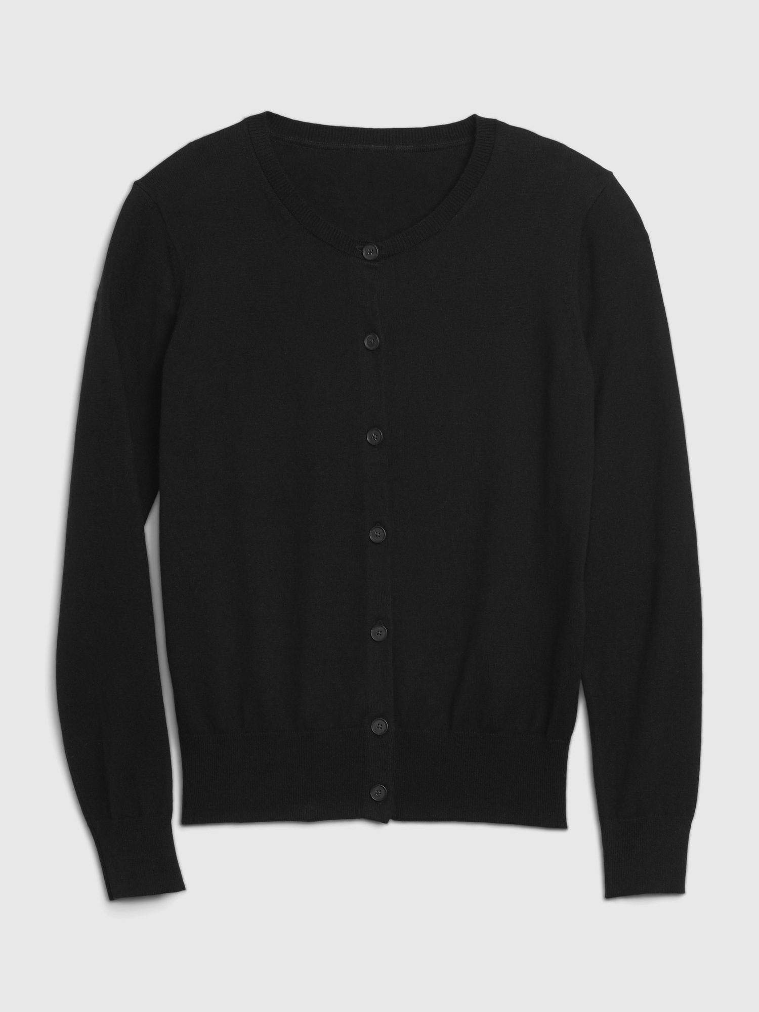 black button front cardigan