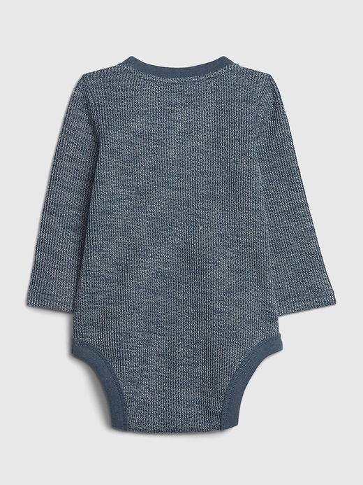 Image number 2 showing, Baby Henley Long Sleeve Bodysuit