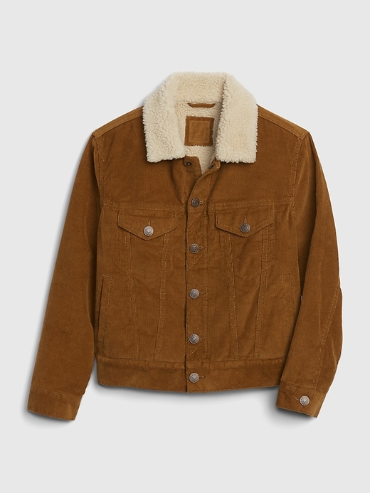 Image number 1 showing, Kids Sherpa Lined Cord Jacket