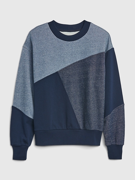 Image number 6 showing, Patchwork Pullover Sweatshirt