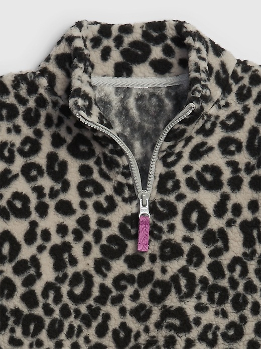 Image number 4 showing, Kids Leopard Print Sherpa Sweatshirt