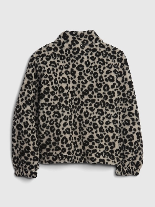 Image number 3 showing, Kids Leopard Print Sherpa Sweatshirt