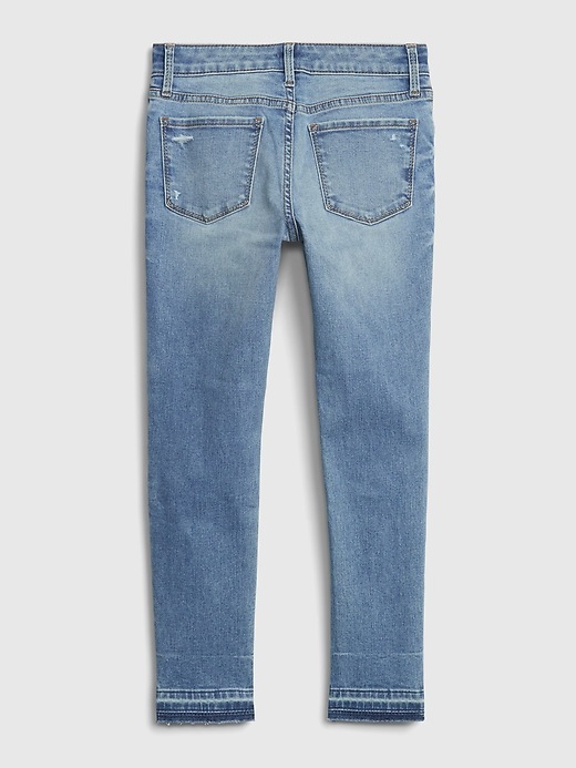 Image number 3 showing, Kids Patch Skinny Ankle Jeans with Stretch