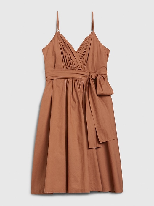 View large product image 1 of 1. Pleated Wrap Cami Dress