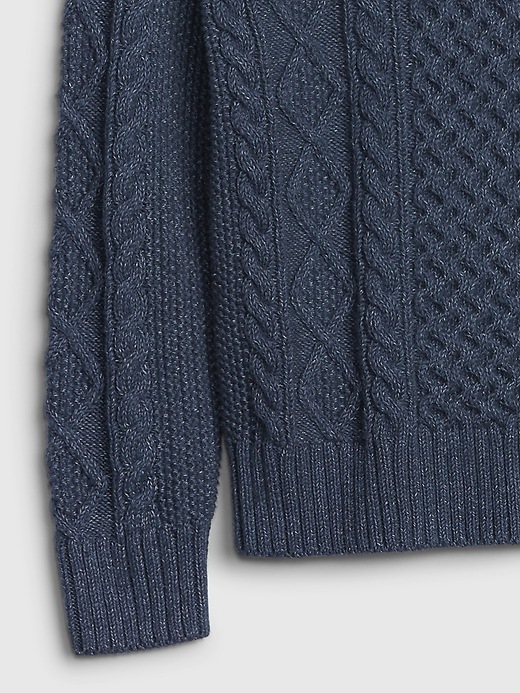 Image number 4 showing, Kids Cable Knit Crewneck Sweater