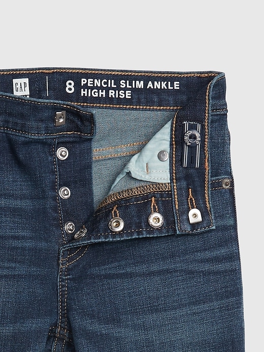 Image number 4 showing, Kids High Rise Slim Ankle Pencil Jeans with Stretch