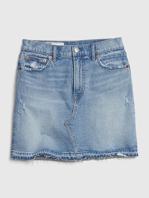 gap denim mini skirt