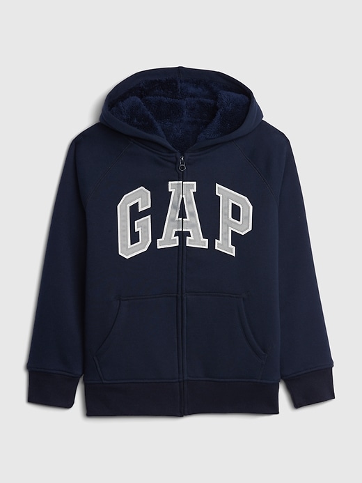 1 of 8 showing, with the color blue of product Kids Gap Logo Hoodie