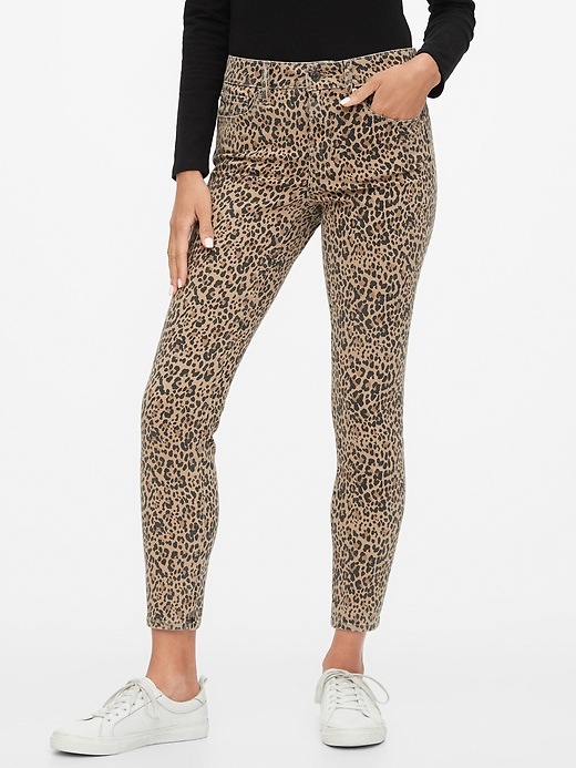 Gap Mid Rise Print Universal Legging Jeans
