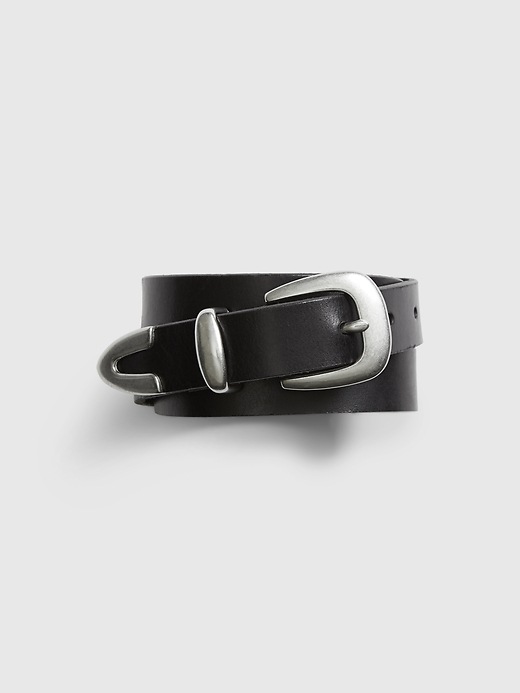 1 of 8 showing, with the color true black of product Buckle Belt