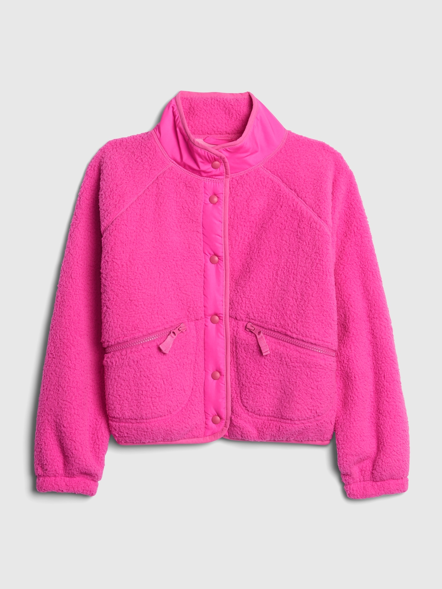 Teen Cropped Sherpa Bomber Jacket Gap