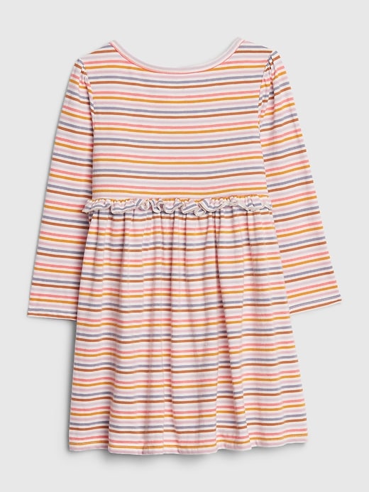 2 of 8 showing, with the color multi stripe of product Toddler Ruffle Waist Dress