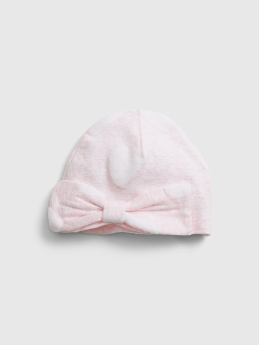 1 of 8 showing, with the color pink heather of product Baby First Favorite Bow Hat