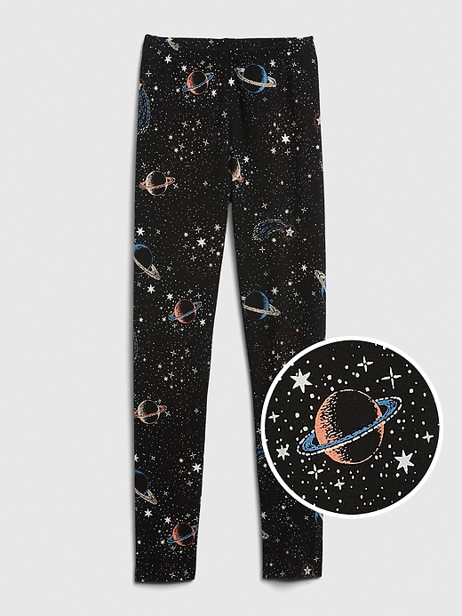 Image number 3 showing, Kids Graphic Leggings in Stretch Jersey