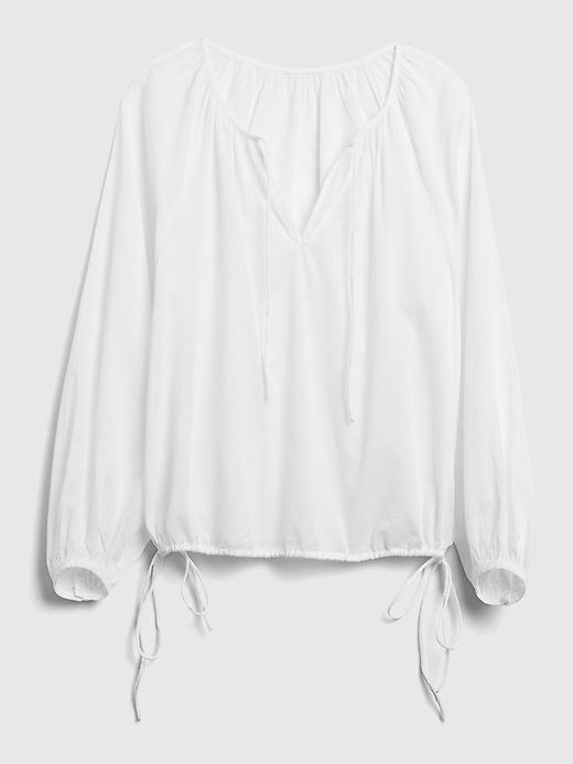 Image number 6 showing, 1969 Premium Cropped Blouson Tie Top