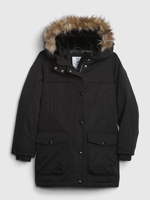 1 of 8 showing, with the color true black of product Kids ColdControl Ultra Max Parka Jacket