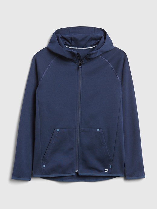 1 of 8 showing, with the color blue of product GapFit Kids Fit Tech Hoodie