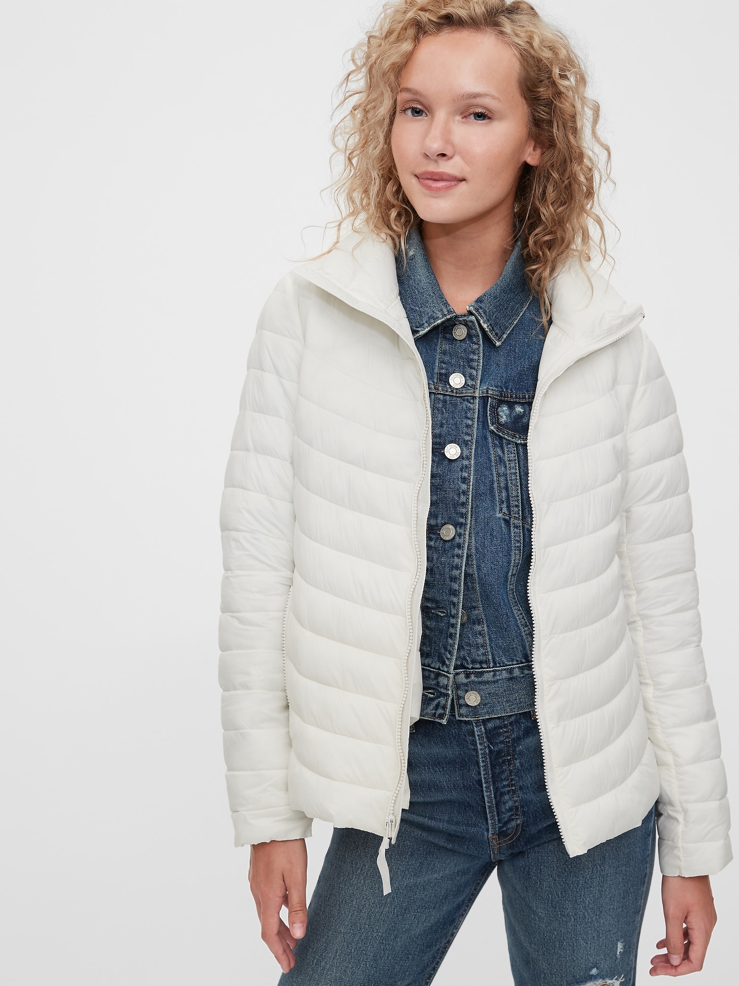 gap packable down jacket