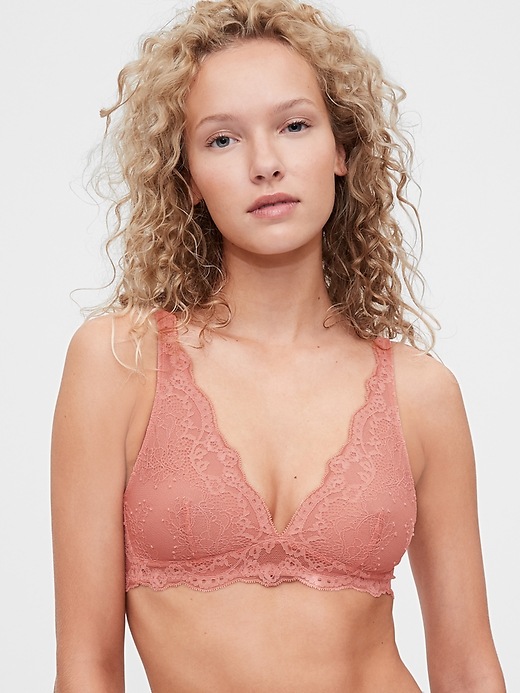 View large product image 1 of 1. Lace Plunge Bralette