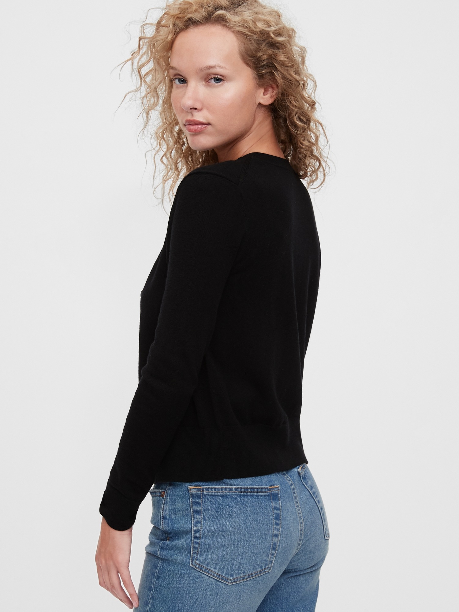 gap merino cardigan