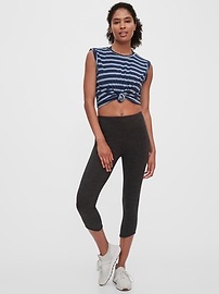 View large product image 3 of 6. GapFit Breathe Rolled-Sleeve Tank