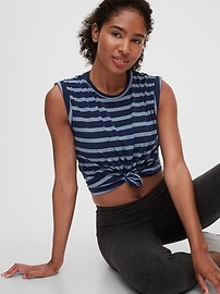 View large product image 5 of 6. GapFit Breathe Rolled-Sleeve Tank
