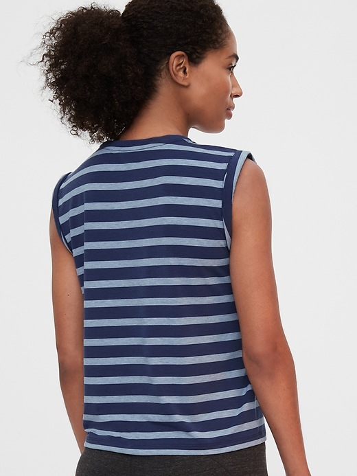 Image number 2 showing, GapFit Breathe Rolled-Sleeve Tank