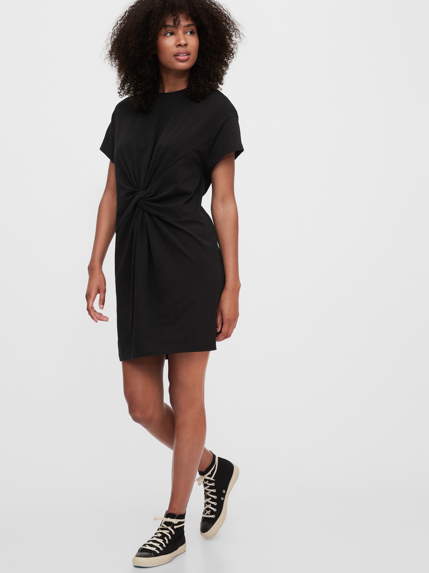 black twist knot dress