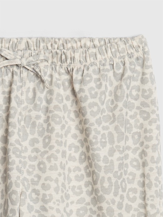 2 of 8 showing, with the color oatmeal heather of product Kids Leopard Print PJ Pants