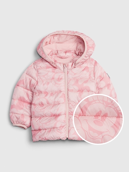 Image number 1 showing, babyGap &#124 Disney Minnie Mouse ColdControl Lightweight Puffer Jacket