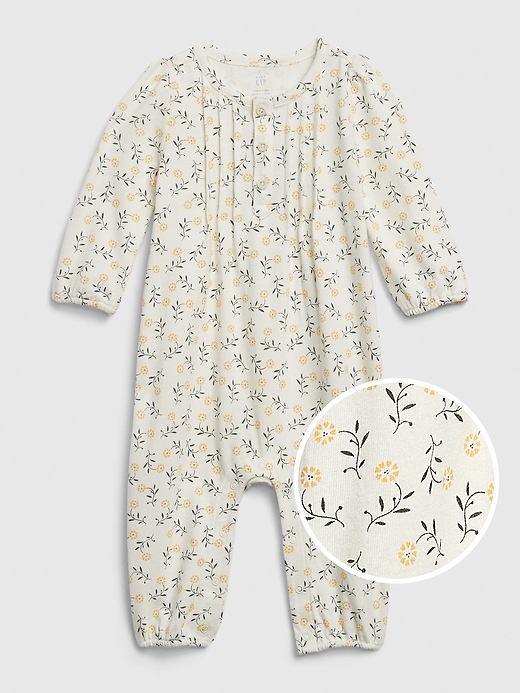 1 of 8 showing, with the color ivory frost of product Baby Organic Cotton One-Piece