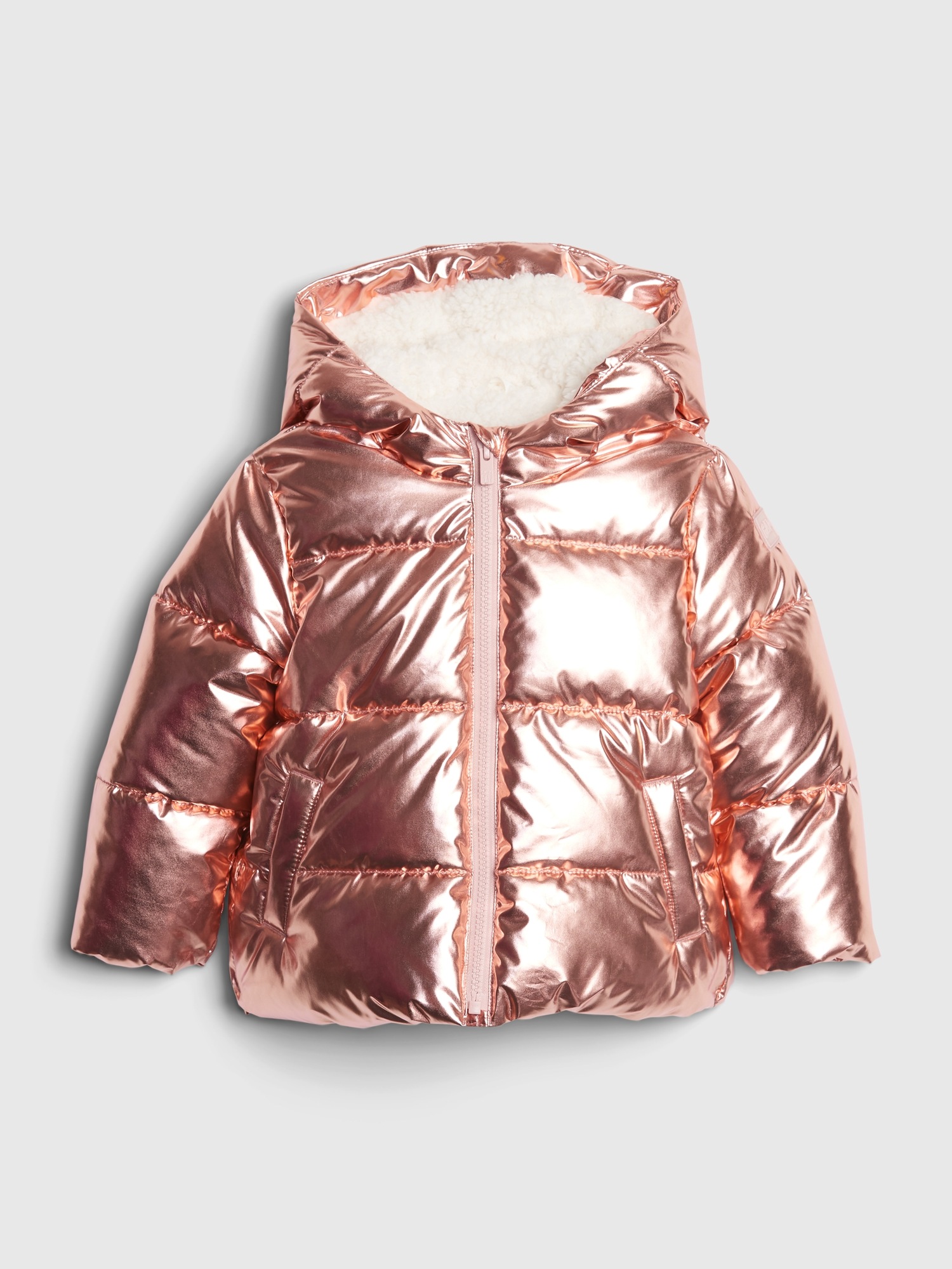 gap pink puffer jacket