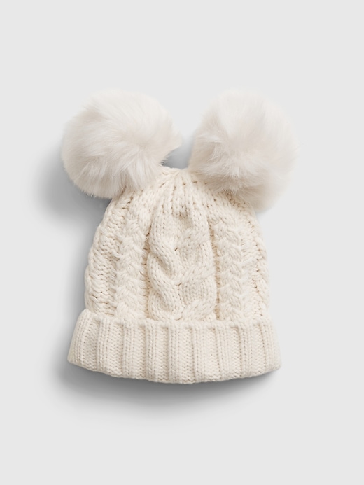 Toddler Pom-Pom Cable-Knit Hat