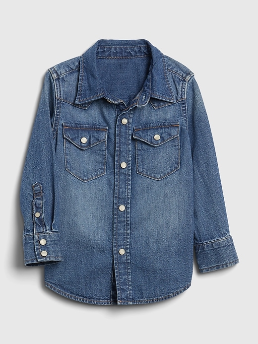 View large product image 1 of 4. Toddler Denim Western Shirt