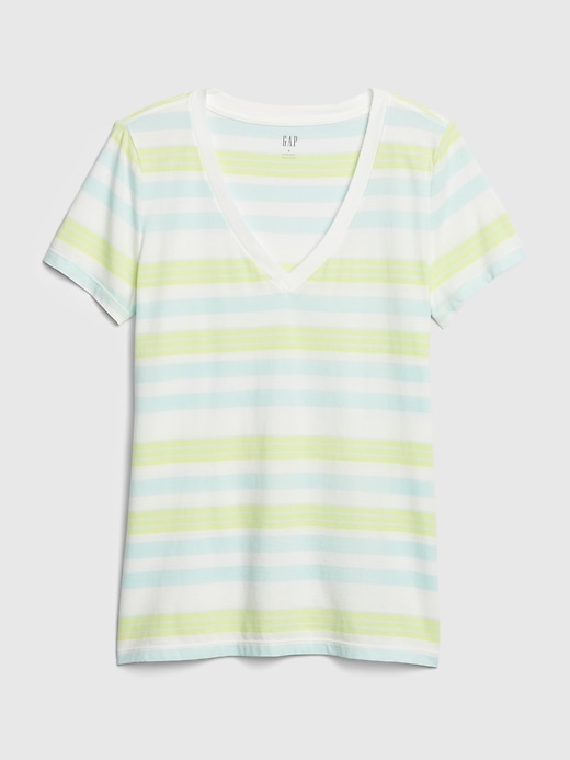 Image number 8 showing, Vintage Wash Stripe V-Neck T-Shirt