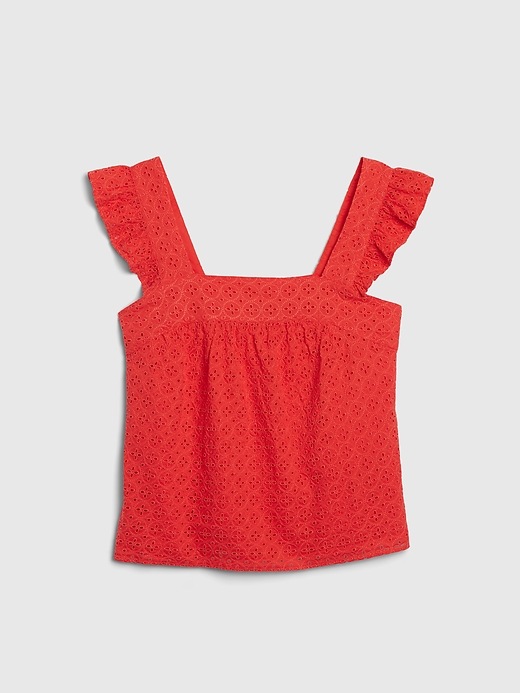 View large product image 1 of 1. Ruffle Sleeveless Top