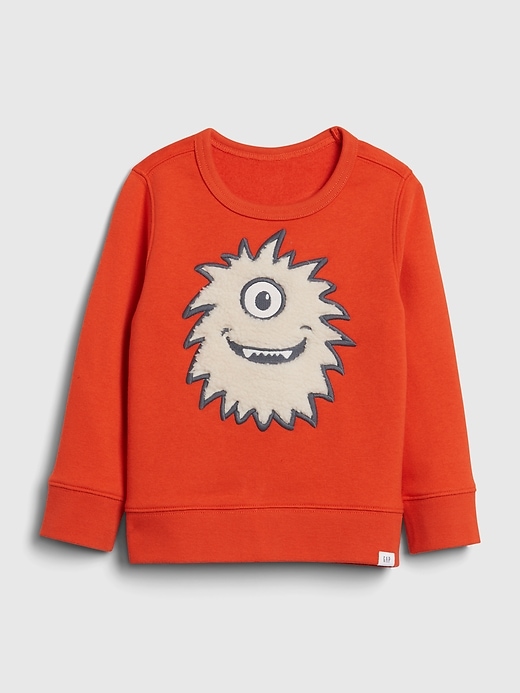 1 of 8 showing, with the color orange pop of product Toddler 3D Monster Crewneck Sweatshirt