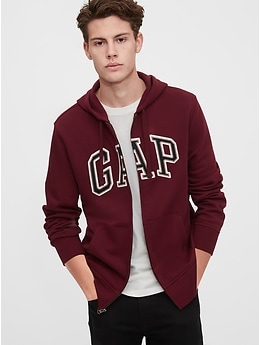 gap logo zip hoodie