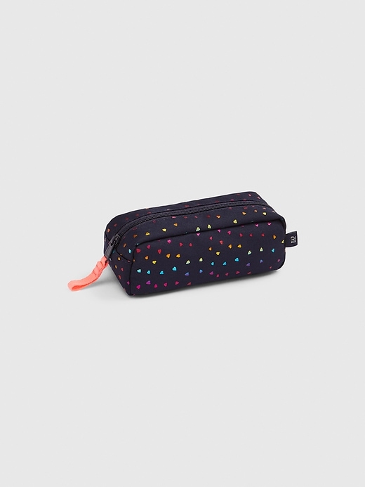 1 of 8 showing, with the color dark night of product Kids Heart Print Pencil Case