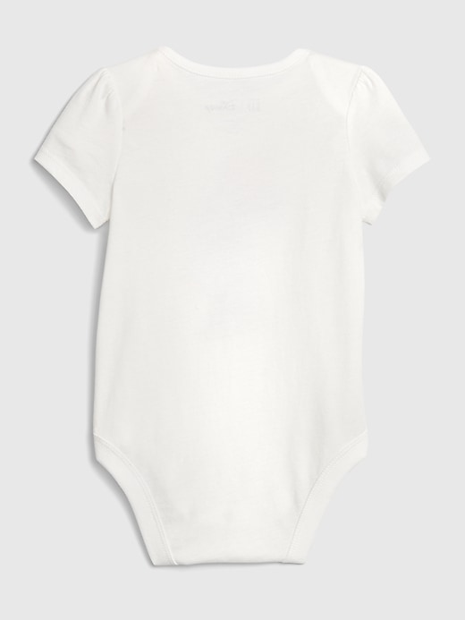2 of 8 showing, with the color new off white of product babyGap &#124 Disney Minnie Mouse Bodysuit