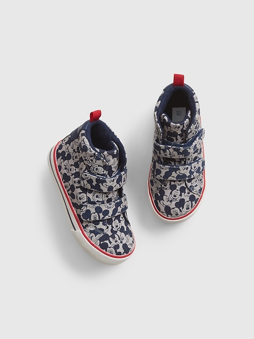 View large product image 1 of 1. babyGap &#124 Disney Mickey Mouse Velcro High-Tops