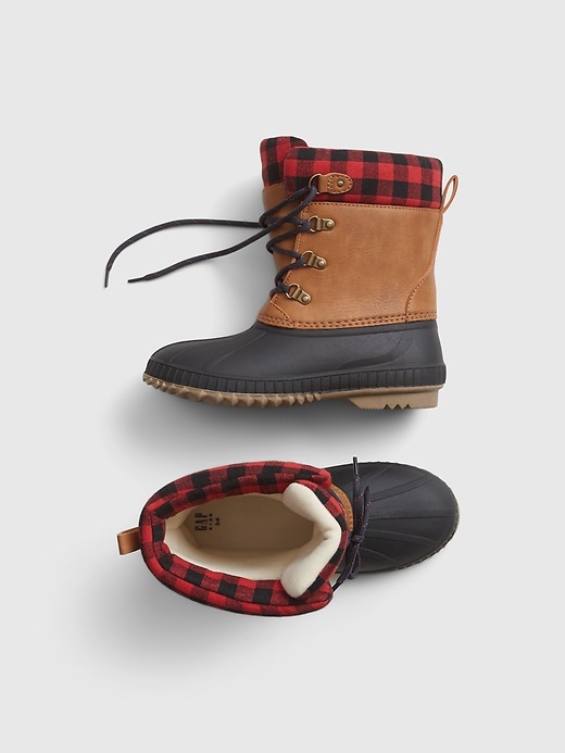 1 of 8 showing, with the color dark brown of product Kids Winter Boots