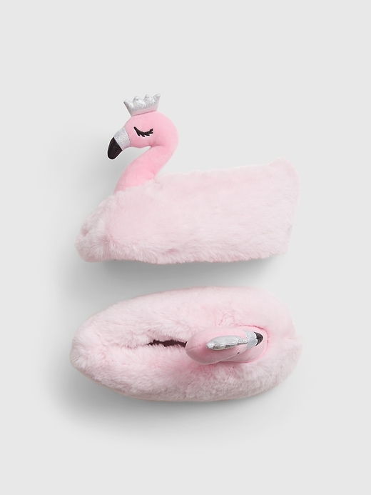 View large product image 1 of 1. Kids Flamingo Slippers