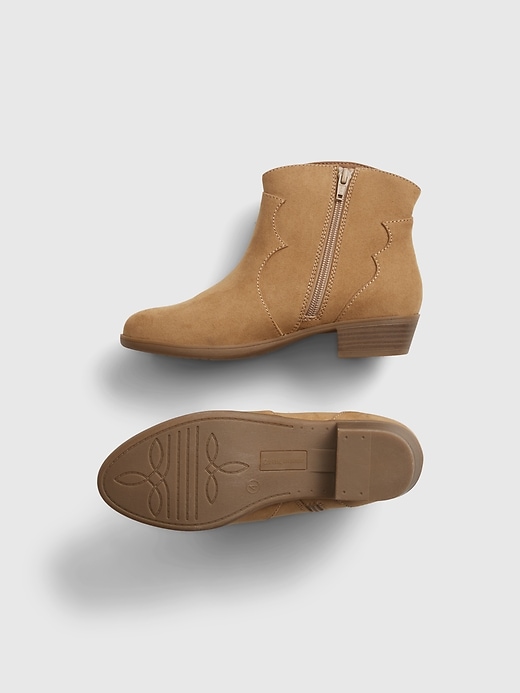 2 of 8 showing, with the color cognac of product Kids Western Ankle Boots