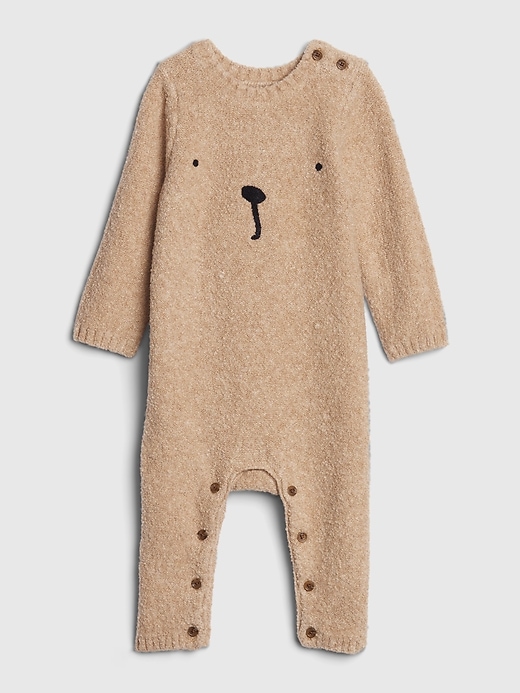 Image number 1 showing, Baby Sweater Bear One-Piece