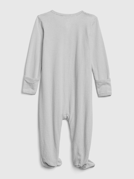 Image number 2 showing, Baby Organic Cotton Footed One-Piece