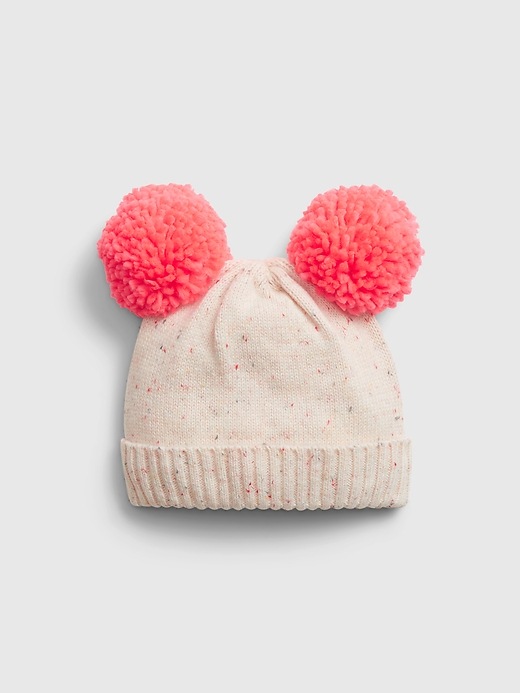 View large product image 1 of 1. Toddler Pom Pom Knit Hat