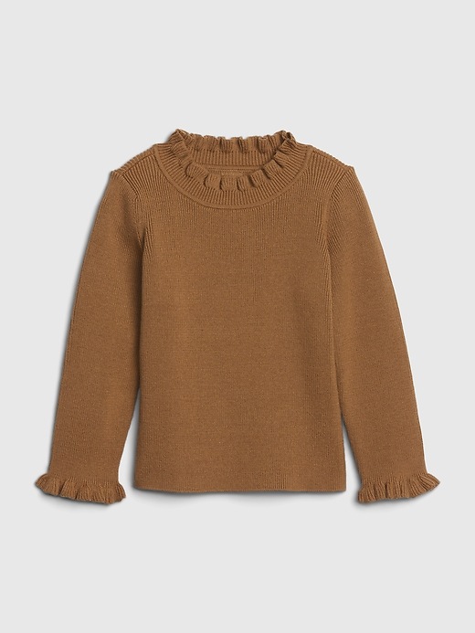 1 of 8 showing, with the color earthy brown of product Toddler Turtleneck Sweater
