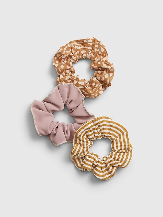 1 of 8 showing, with the color brown & pink of product Scrunchie (3-pack)